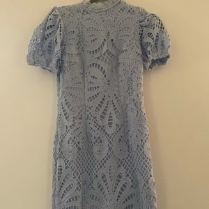 Blue lace morning mist dress
